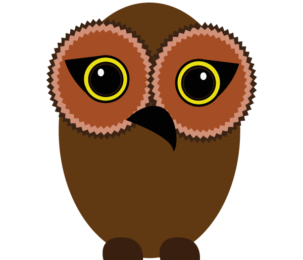 vector clip art owls-#28