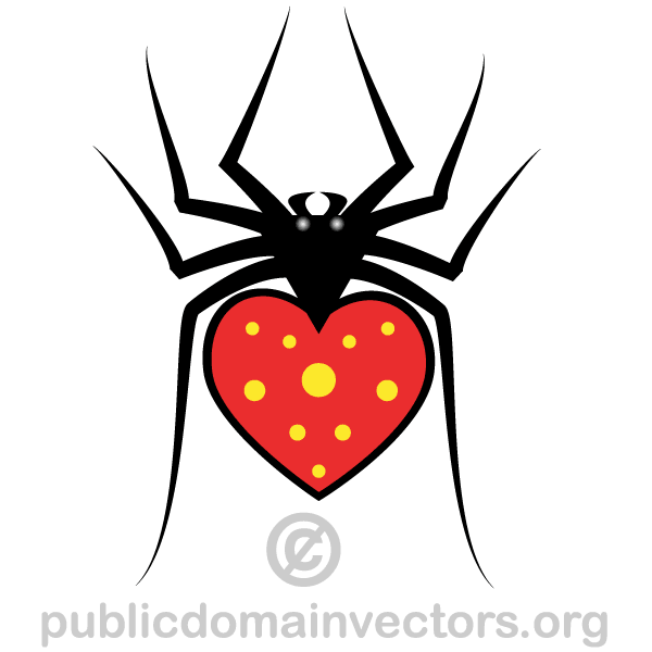 Heart Spider Vector Image