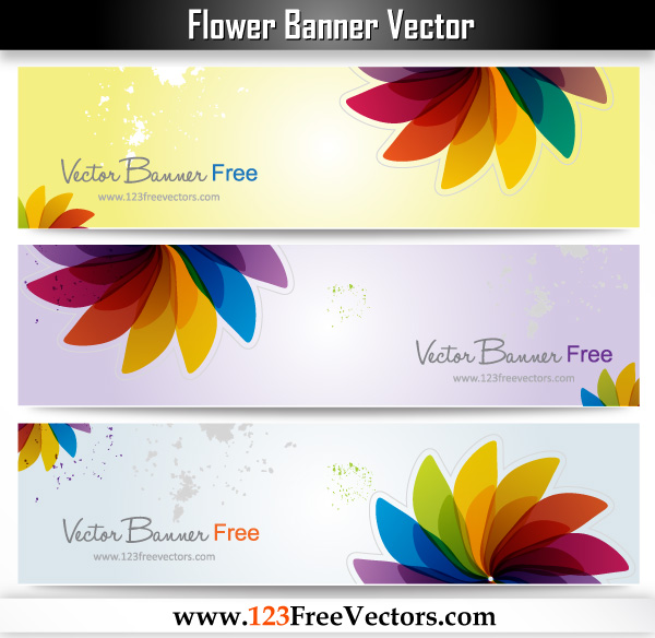 Flower Banner Vector Flower Banner Vector