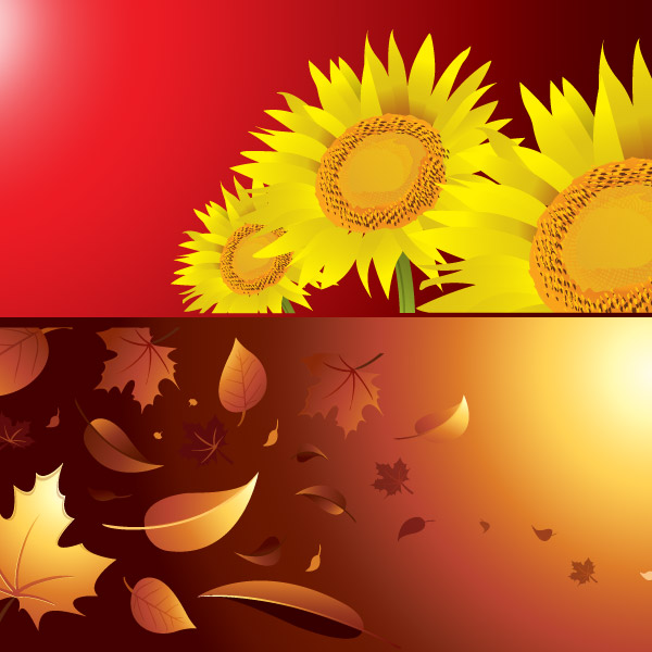 Autumn and Summer Vector Background Free Autumn and Summer Vector Background Free