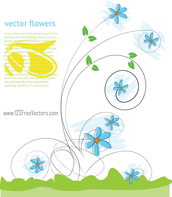 Beautiful Flowers Vector Background Beautiful Flowers Vector Background