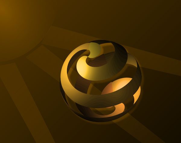 Vector Background Design with Golden Sphere