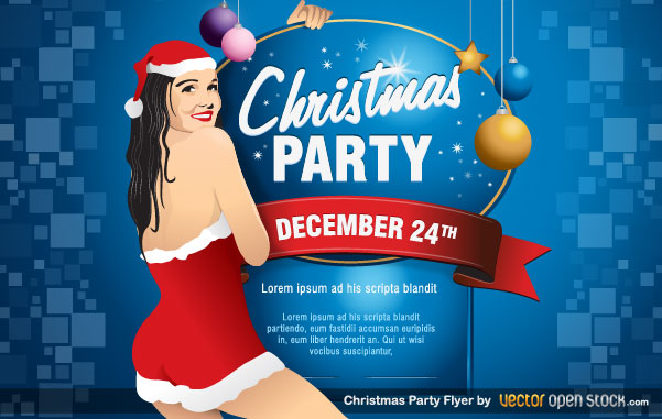 Christmas Party Flyer Template Free Vector Christmas Party Flyer Template Free Vector