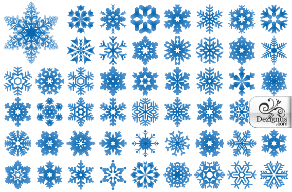 Snowflakes Vector Illustrator and Photoshop Shapes Snowflakes Vector Illustrator and Photoshop Shapes