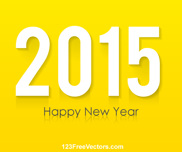 Happy New Year 2015 Vector Greeting Card Design Happy New Year 2015 Vector Greeting Card Design