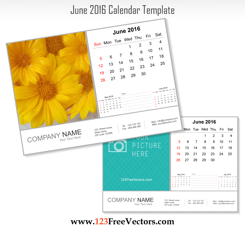 June 2016 Calendar Template