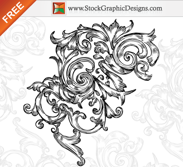 Hand Drawn Floral Free Vector Graphics Hand Drawn Floral Free Vector Graphics