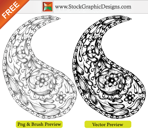 Free Vector Sketchy Hand Drawn Paisley Designs Free Vector Sketchy Hand Drawn Paisley Designs