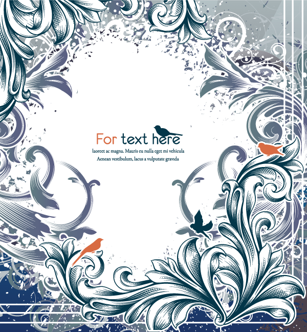 Free Vintage Floral Background Vector Illustration