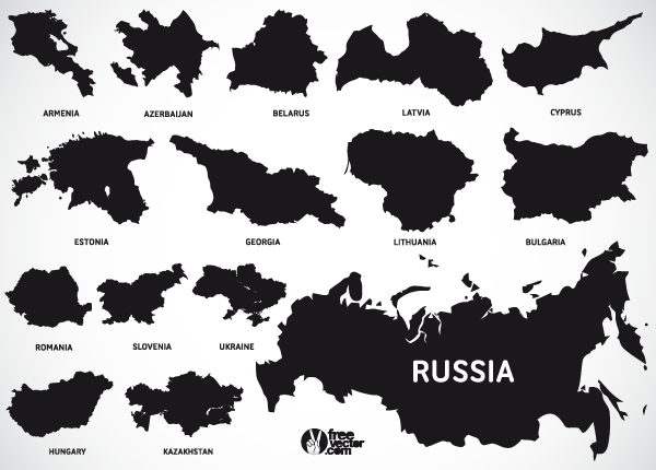 Europe Map Vectors of European and Eurasian Countries Europe Map Vectors of European and Eurasian Countries