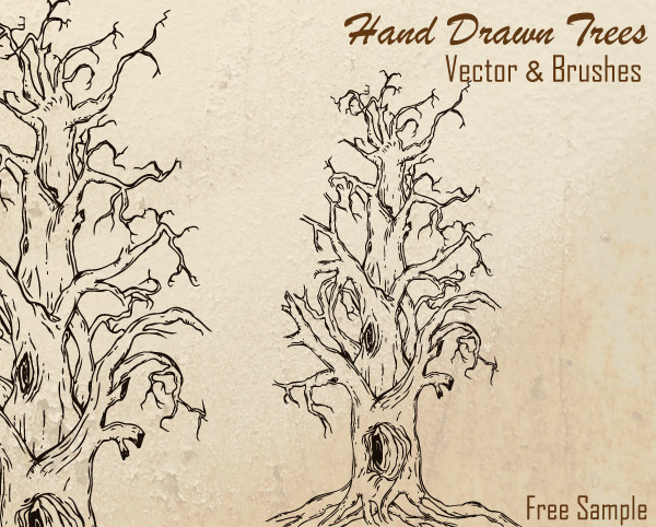 Free Hand Drawn Tree Vector Free Hand Drawn Tree Vector