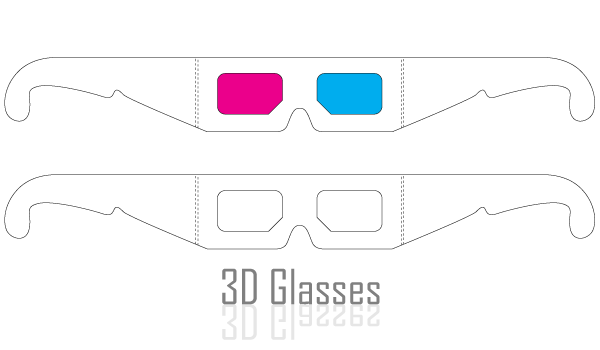 3D Glasses Vector