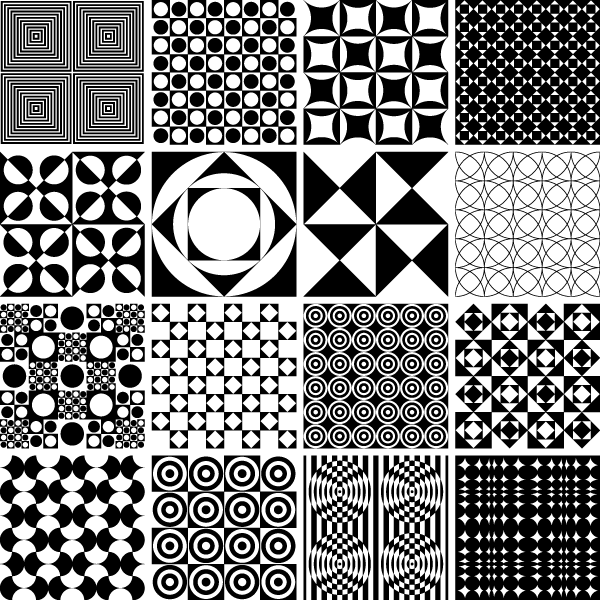 Vector Monochrome Geometric Seamless Pattern Design Vector Monochrome Geometric Seamless Pattern Design