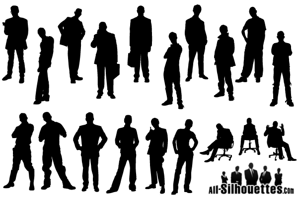 Free Man Silhouette Vector Pack Free Man Silhouette Vector Pack