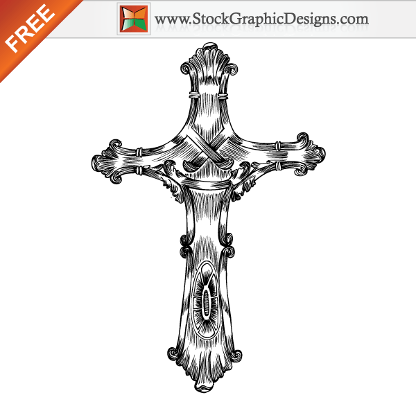 Cool Cross Designs To Draw Free hand drawn cross vector