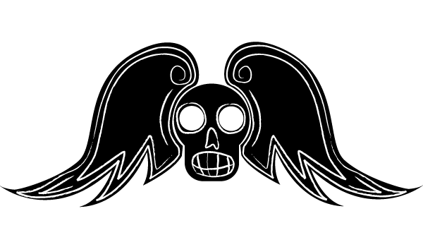 Vector Winged Skull