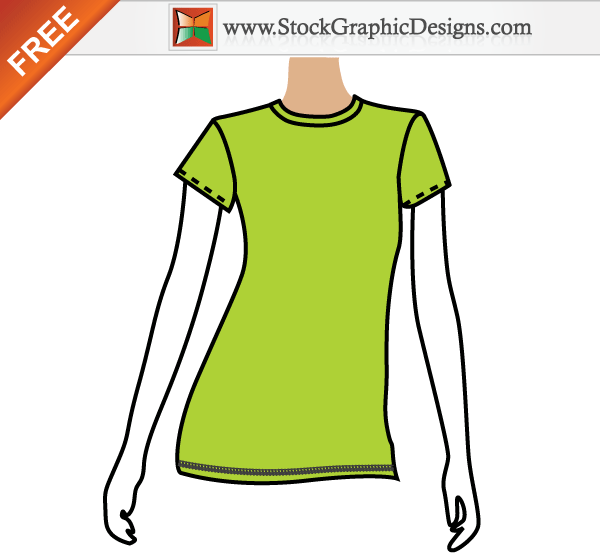 Women’s Free Vector T-shirt Template Designs Women’s Free Vector T-shirt Template Designs