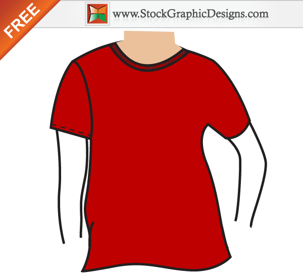 Men’s Basic T-shirt Mockup Template Vector