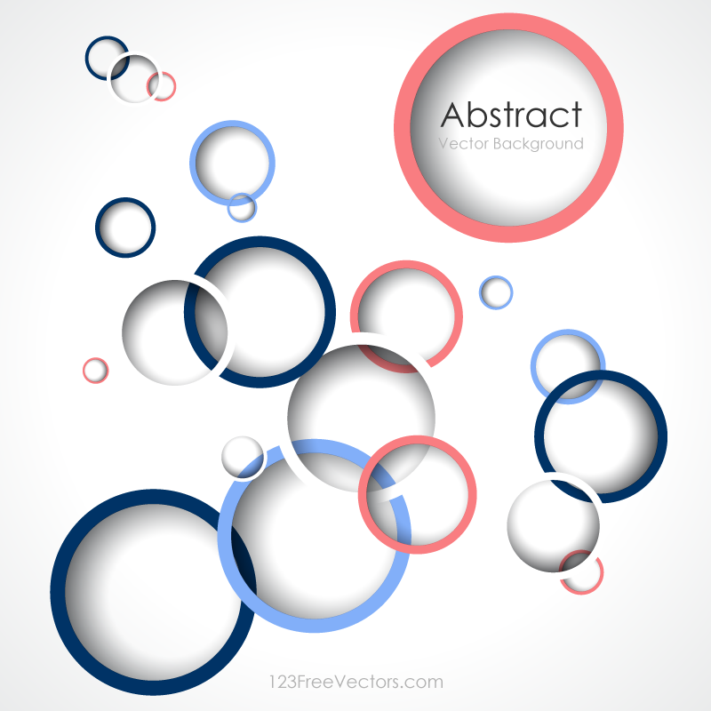 Overlapping Circles Vector Art Background Image