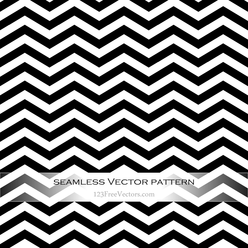 Black and White Zigzag Pattern Vector | Download Free Vector Art | Free