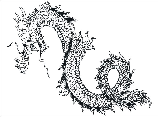 Japanese Dragon Free Vector Art