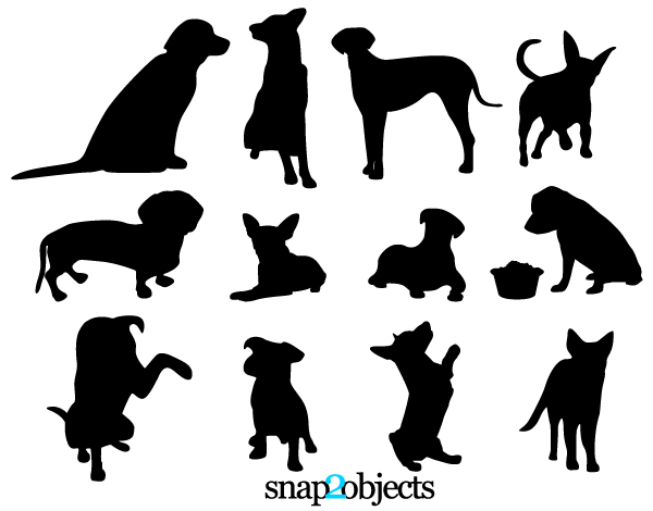 Dog Silhouettes Free Vector