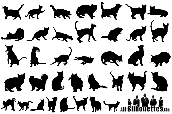 Download Free Cats Vector Silhouettes Images | Download Free Vector ...