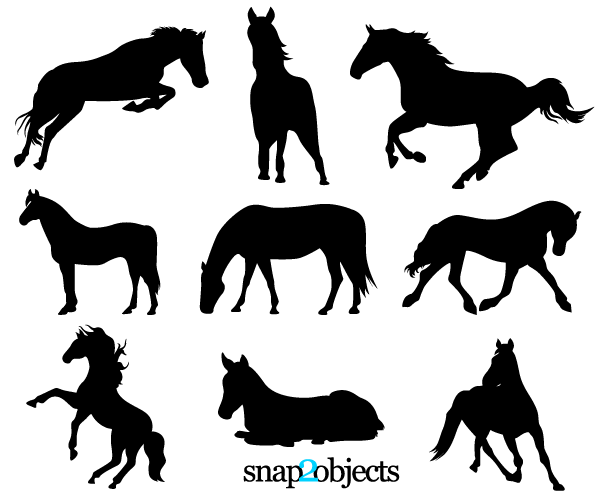 Download Horse Silhouettes Free Vector | Download Free Vector Art | Free-Vectors