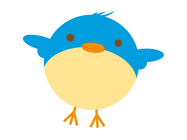 Cute Cartoon Bird Vector