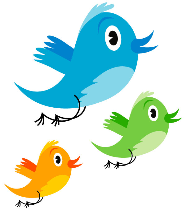 Vector Cute Twitter Bird