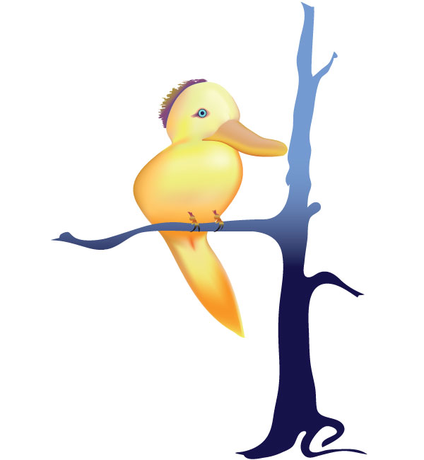 Vector Cute Yellow Bird Cartoon Vector Cute Yellow Bird Cartoon