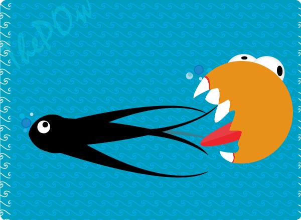 Swirly Fish and Monster Vector Swirly Fish and Monster Vector