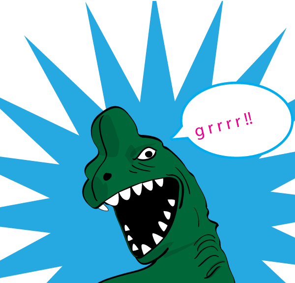 Vector Cartoon T Rex