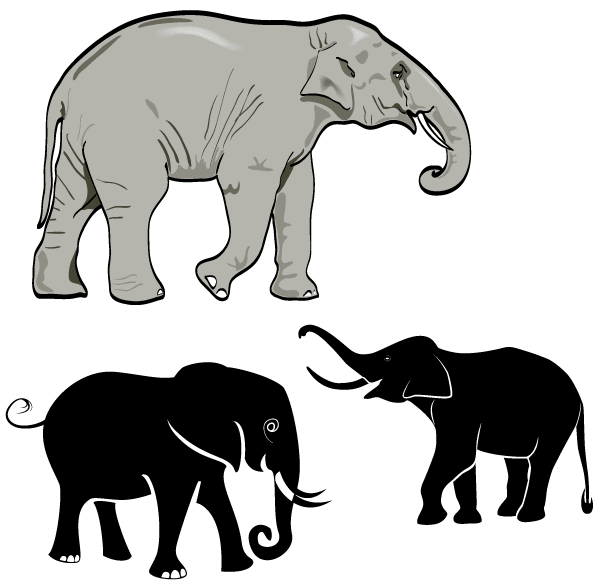 Download Vector Elephant Image | Download Free Vector Art | Free ...