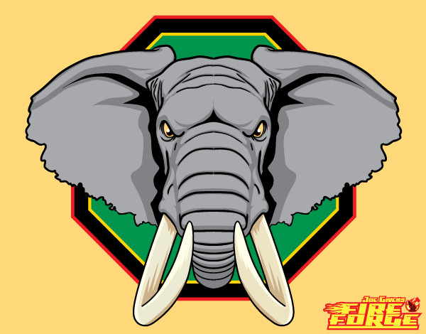Vector African Elephant Head Image Vector African Elephant Head Image