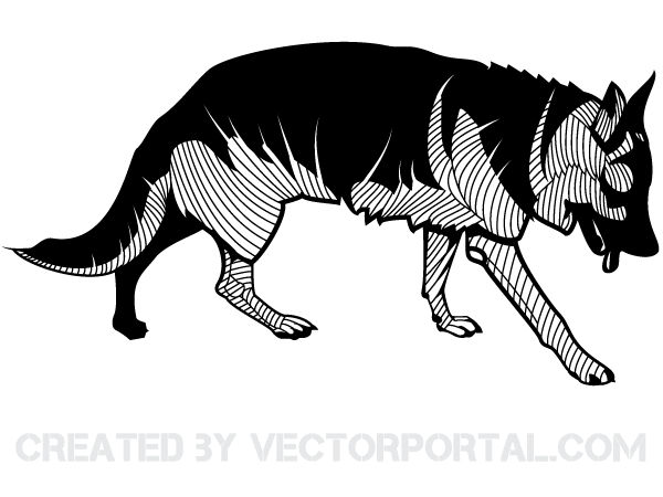 German Shepherd Vector