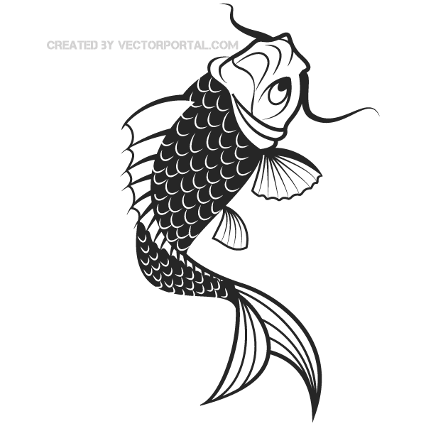 Vector Japanese Koi Fish