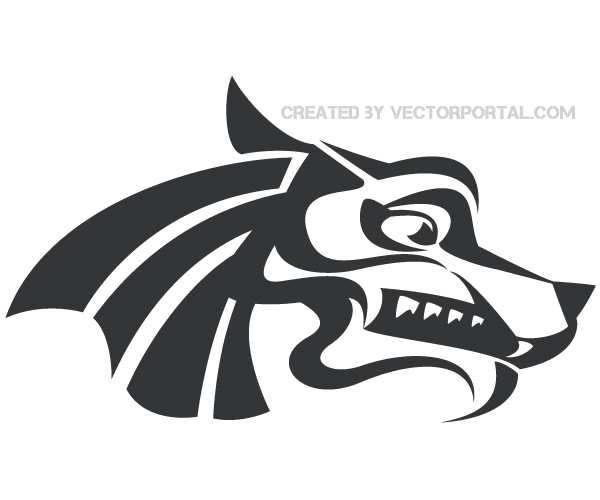 Wolf Head Clip Art Image