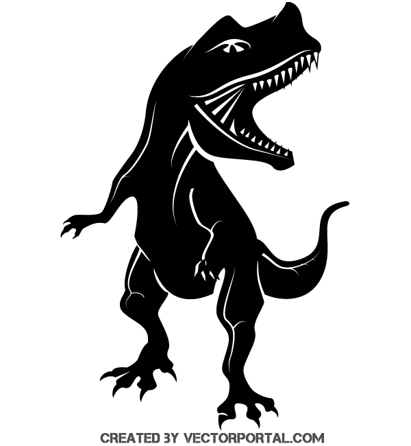 Free Dinosaur Silhouette Vector Image