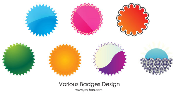 Web 2.0 Badges Free Vector