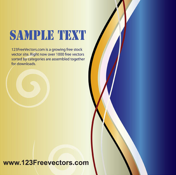 Wave Page Layout Vector Wave Page Layout Vector