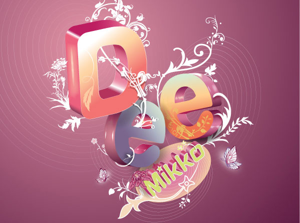 Abstract Letters Background Vector Abstract Letters Background Vector