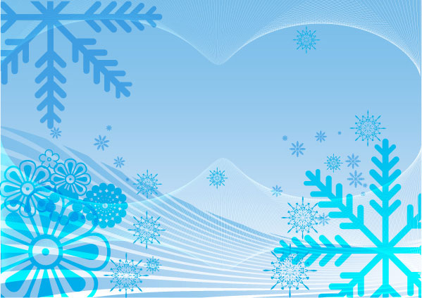 Abstract Snowflake Background Vector Abstract Snowflake Background Vector