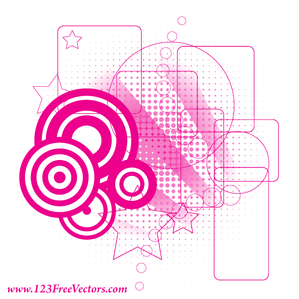 Retro Pink Background Vector