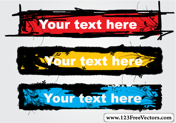 Grunge Text Banner Grunge Text Banner