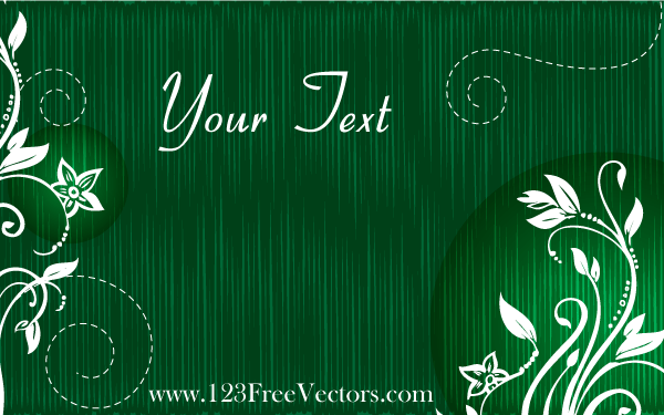 Vector Green Floral Text Banner Vector Green Floral Text Banner