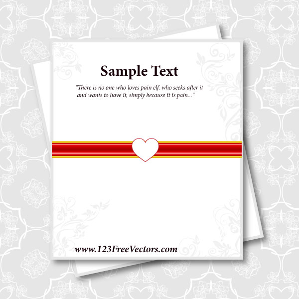 Valentine’s Day Card Vector Valentine’s Day Card Vector