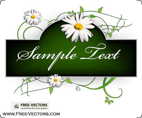 Flowers Banner Vector Graphics