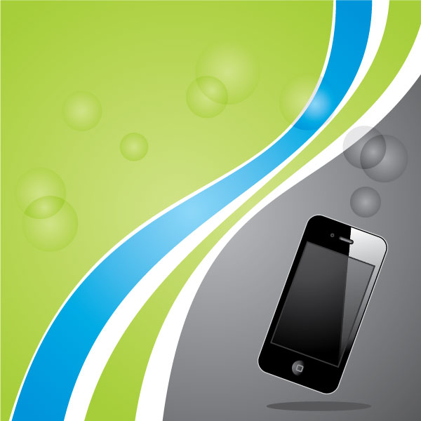 Abstract Background with Phone Vector Image Abstract Background with Phone Vector Image