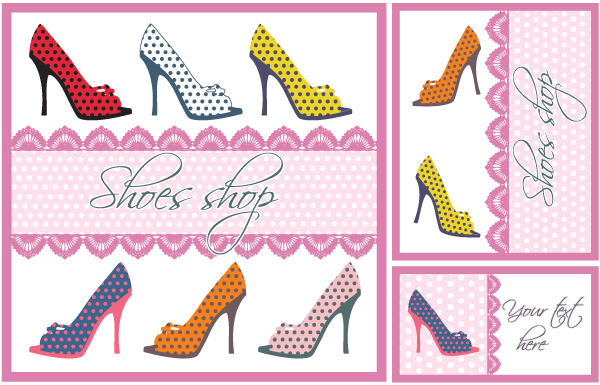 Shoes Card Design Vector Shoes Card Design Vector
